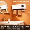 thumbnail image 3 of Advwin Wall Heater Electric Space Heater for Bedroom, 1500W Wall Mount Heater for Indoor Use, Remote Control, Towel Dry, 3 of 10
