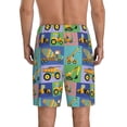 thumbnail image 3 of Bixox Men's Construction Machinery printed lightweight casual shorts, soft sleep shorts with pockets., 3 of 7