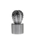 thumbnail image 1 of Ceramic Star Cactus Figurine on Ribbed Pattern Pot, Small, Silver, 1 of 1