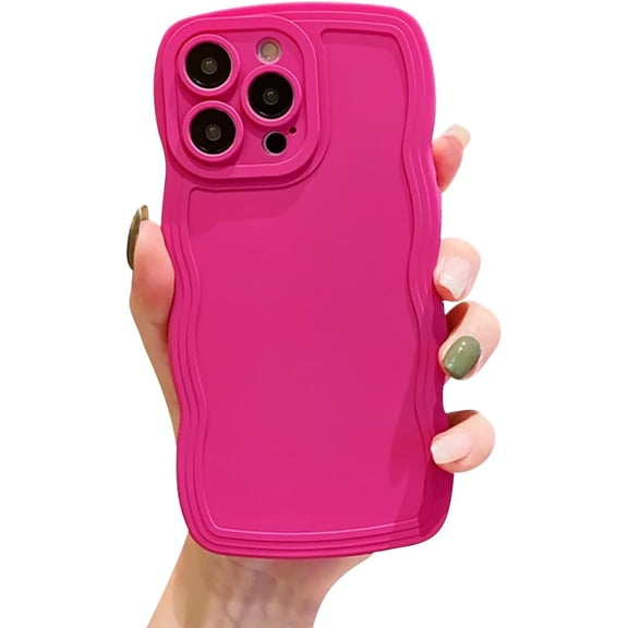 for iPhone 11 6.1 inch Cute Soft Silicone Case, Kawaii Curly Wave Frame Shape Shockproof Protective Phone case Cover for Women Girls