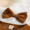 thumbnail image 4 of EIMELI Robe Bébé Fille Couleur Unie Manches Longues Col Rond Coton Robe Bandeau Cadeaux d'Anniversaire, 4 of 7