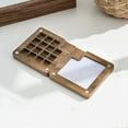 thumbnail image 3 of HEVIRGO Wooden Paint Box Portable Multi-grids Design Rectangle Watercolor Palette for Home Outdoor Travel Use, 3 of 11