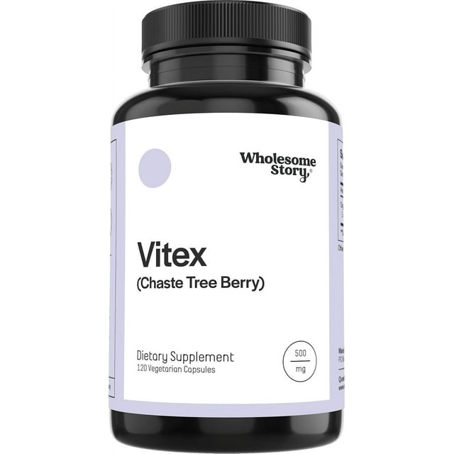 Wholesome Story Vitex (Chaste Tree Berry) | 500 Mg Per Serving | 120 Capsules | 120 Servings