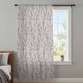 thumbnail image 4 of Black Grey Branches Sheer Curtains 72 Inches Long, Vintage Art Farmhouse Light Filering Curtains, Breathable Simi Curtain Privacy Drapes for Living Room Bedroom Lightweight Window Treatment, 4 of 9