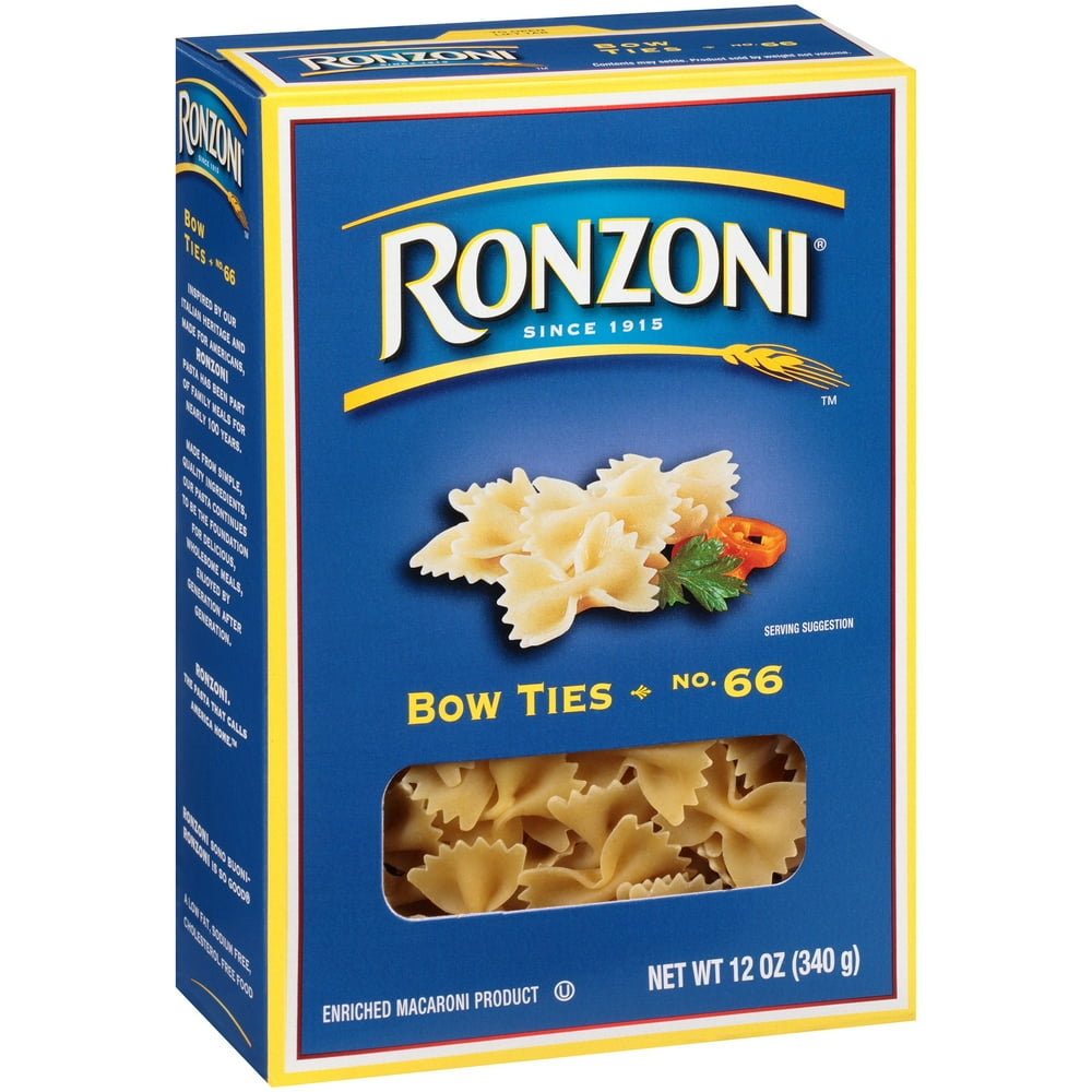 Ronzoni Bow Ties Pasta, 12Ounce Box