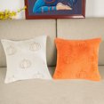 thumbnail image 1 of Halloween Throw Pillowcase Pumpkin Pattern Soft Faux Rabbit Fur Solid Color Square Shape Bedroom Living Room Sofa Decoration Pillowcase Pillow Cover, 1 of 8