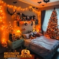 thumbnail image 3 of BOPORO 100 LED Orange Halloween Decor Lights, 8 Modes Orange Halloween Lights Indoor Outdoor, 33ft Connectable Orange String Lights Plug in for Christmas Halloween Decorations, 3 of 6