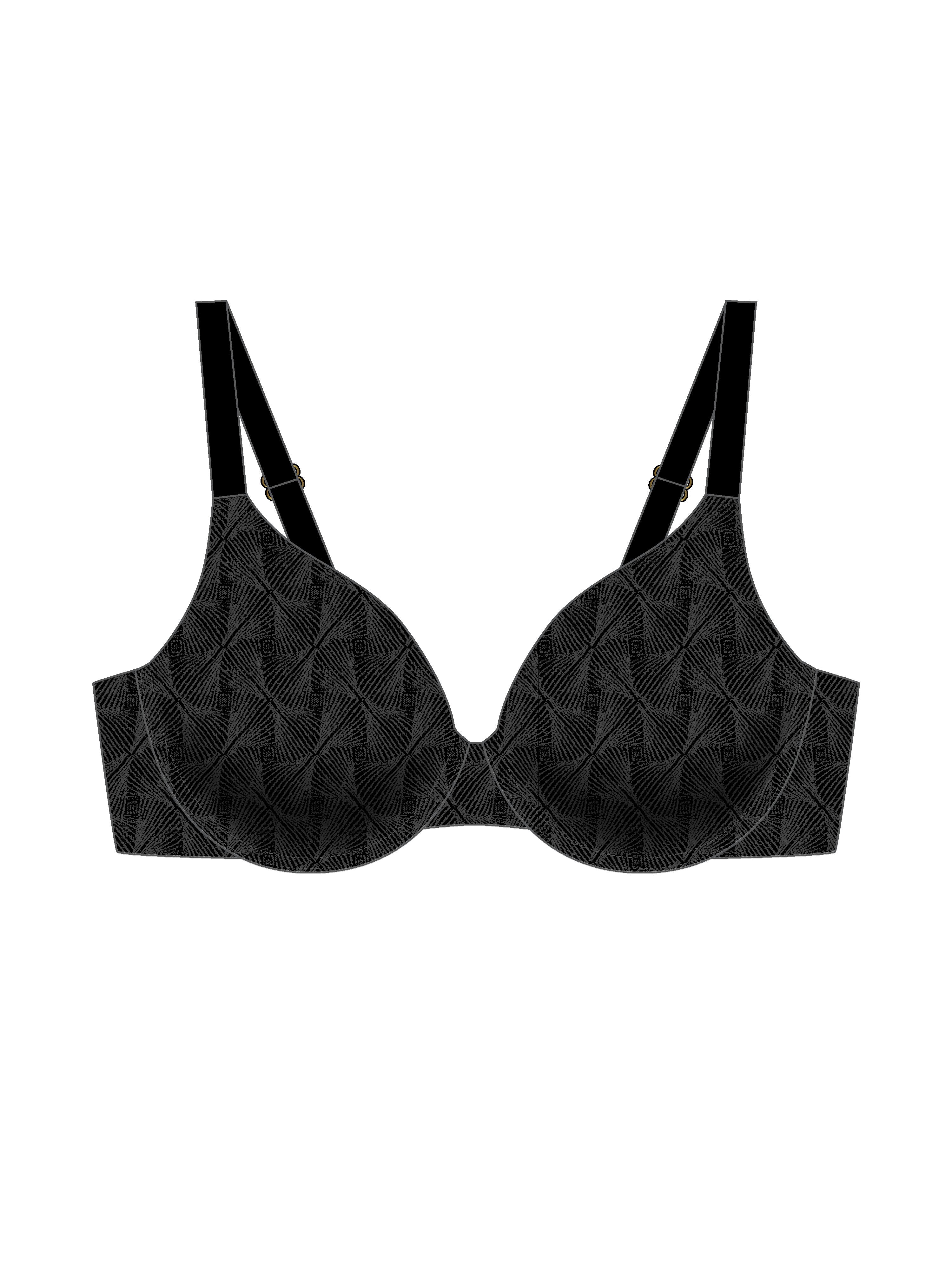 Vanity Fair Lingerie Women's Breathable Luxe Underwire Bra, Side Support, Lightweight Comfort, Style 75223