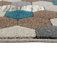 thumbnail image 7 of Luxe Weavers Beige Aqua Modern Geometric Area Rug 5'x7' Size Carpet, 7 of 7
