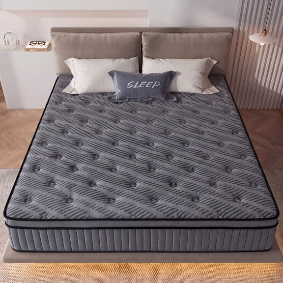Full Mattress, Holaki 10" New Memory Foam Hybrid Full Mattress in a Box, Cool Individual Pocket Spring for Sleep Supportive & Pressure Relief, Full Size Medium Firm Mattress, CertiPUR-US