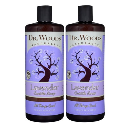 Dr. Woods Natural Pure Lavender Liquid Castile Soap 32 oz 2 Pack
