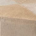 thumbnail image 3 of Jamie Young Co Pinstriped Rectangle Modern Hair on Hide Leather Ottoman in Cream, 3 of 4