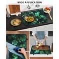 thumbnail image 5 of Large Induction Cooktop Protector Mat St. Patrick's Day Stove Top Covers for Electric Stove, Spring Green Clovers Botanical Herbs Decorative Stove Burner Cover Mats, Glass Top Stove Cover, 5 of 7