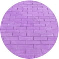 thumbnail image 1 of Ahgly Company Machine Washable Indoor Round Transitional Violet Purple Area Rugs, 4' Round, 1 of 7