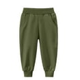 thumbnail image 5 of YDFCWXW Little Boys Jogger Pants Toddler Boys' Drawstring Elastic Waist Cotton Casual Sweatpants (AG, 1-2 Years), 5 of 5