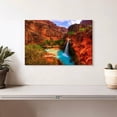thumbnail image 2 of Elephant Stock Havasupai Canyon Falls Wall Art - Horizontal Canvas Wall Art - Living Room Wall Decor - Nature Canvas - Brown And Blue Decor - 12" x 8", 2 of 4