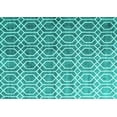 thumbnail image 1 of Ahgly Company Indoor Rectangle Abstract Turquoise Blue Contemporary Area Rugs, 8' x 12', 1 of 4