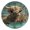 Black, variant on Round Art Wall Clock Vintage Oil Painting Texture Decorative Clock Black Pointer, Multi-Purpose Desktop & Hanging Creative Decor Clock for Home Living Room A Gray Calf