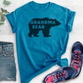 thumbnail image 2 of Grandma Bear T-shirt, Unisex Women's Shirt, Grandma Shirt, Grandmother Shirt, Heather Blue, Small, 2 of 6