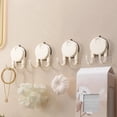 thumbnail image 5 of Shower Suction Cup Double Hooks - Cream White - Retractable No-Drill Hanger for Bathroom, Kitchen & Shower, Towel & Robe Organizer (1pc), 5 of 5