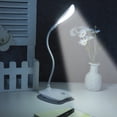 thumbnail image 2 of Lámpara de mesa Irfora Lámpara de escritorio LED recargable Carga y enchufe USB portátil Lámpara de lectura de manguera flexible de 360 ° Estudiantes Niños Luz suave Lámpara de mesa de control táctil Irfora Lámpara de mesa, 2 of 7