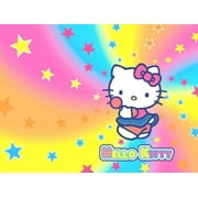 New Hello Kitty Rainbow Stars Edible Cake Image Topper