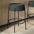 thumbnail image 3 of Amisco Clovis 26 In. Counter Stool - Charcoal Grey Polyester / Black Metal, 3 of 7