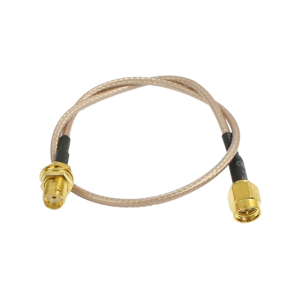 Unique Bargains SMA Male To SMA Female Plug Gold Tone Connecting Cable