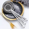 thumbnail image 3 of Fine Mesh Strainer Set Stainless Steel Metal Flat Cooking Skimmer Ladle Colander With Handle Food Strainer Kitchen Tools For Kitchen Baking Oil Filter Flour Sifter Foam, 3 of 5