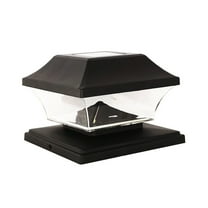 Mainstays 5 Lumen Solar Powered Outdoor Integrated LED Landscape Post Cap Light, Black