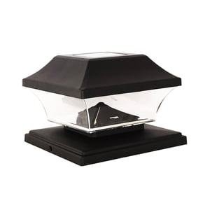 Mainstays Solar Post Cap Light, 5 Lumens, Warm White, Black