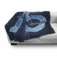 thumbnail image 3 of 75th Birthday Soft Flannel Fleece Blanket, Geometric and Abstract Design in Blue Colors with Stars Background, Cozy Plush for Indoor and Outdoor Use, 50" x 60", Dark Blue Pale Blue, by Ambesonne, 3 of 6