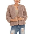 thumbnail image 4 of Babysbule Winter Jackets for Women Women Plus Size Short Faux-Fur' Coat Warm Furry Jacket Long Sleeve Outerwear, 4 of 9