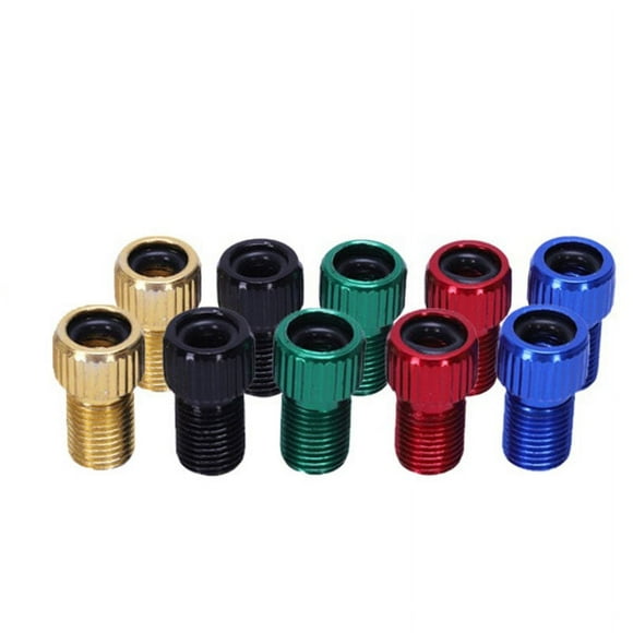 10 Pcs Adaptateur de Valve Presta à Schrader Convertisseur Multicolore pour Pneu de Vélo