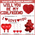 thumbnail image 2 of Will You Be My Girlfriend - 554 Pieces Red Will You Be My Girlfriend Letters Foil Balloon I Love You Banner Heart Spiral Decoration for Anniversaries Valentine's Day Confession Wedding Birthday, 2 of 7
