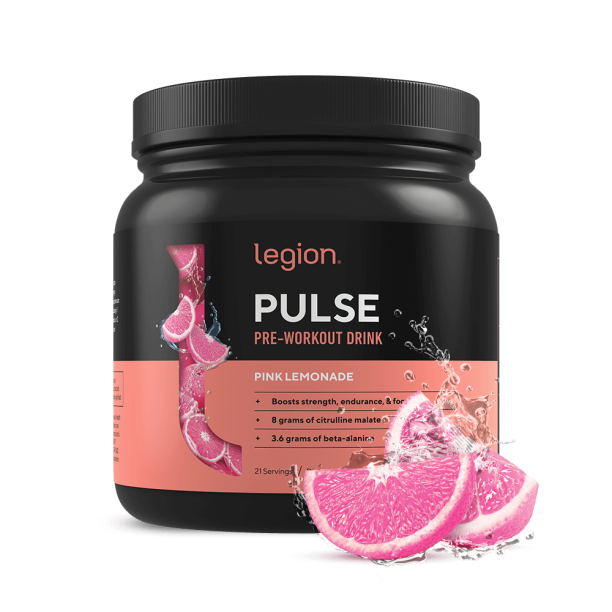 Legion Pulse Pre Workout Supplement Best Nitric Oxide Preworkout Drink For Men And Women To Boost Energy Endurance Creatine Free All Natural Safe Healthy Pink Lemonade 21 Servings Walmart Com