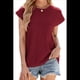 thumbnail image 2 of Camisetas de Entrenamiento de Verano para Mujer, Color Vino Tinto XXL, 2 of 10