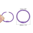 thumbnail image 2 of Unique Bargains 30mm Loose Leaf Binder Rings, 12Pcs 2.2mm Metal Flash Card Book Binding Rings for Key Chain Card, Light Purple, 2 of 7