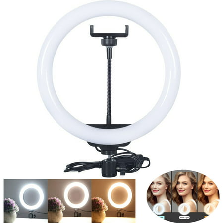 Image of 10 Selfie Ring Light for Laptop Computer Video Conference Lighting Kit with Clip Dimmable Desktop LED Circle Light for Live Streaming Video Recording Makeup