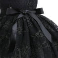 thumbnail image 6 of ZACPNCV Girls Christmas Dress Lace Flower Girl Wedding Prom Pageant Birthday Party Toddler Girl Formal Dress Black 7-8 Years, 6 of 7