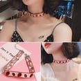 thumbnail image 6 of EIMELI 6 PCS Teen Girls Choker Necklaces Pink Ribbon Cute Lace Choker Necklace White Velvet Henna Tattoo Choker For Women (C & D), 6 of 6