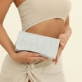 thumbnail image 3 of Women Chain Tote Handbag Envelope Clutch Shoulder Bag Evening Clutch (Silver), 3 of 10