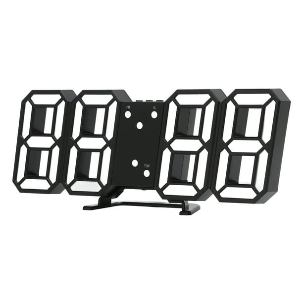 D Reloj despertador digital Reloj electrónico 3D LED D Reloj electrónico Reloj de pared DLED El mejor de su clase Jadeshay A