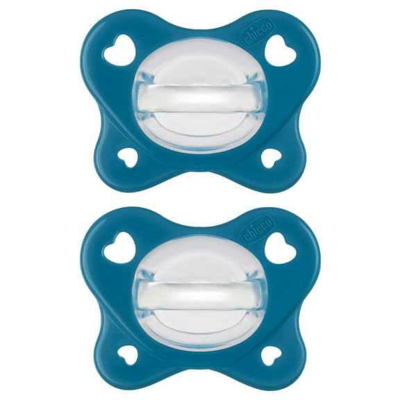 Chicco PhysioForma Dual Soft Pacifier Sapphire 16-24m 2pk, New