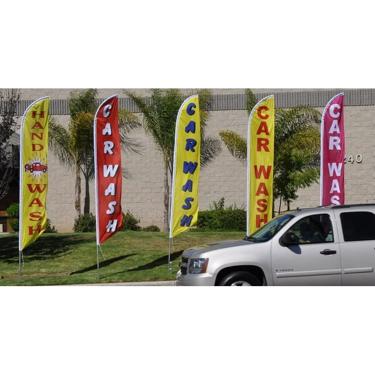 Meat Market Advertising Feather Banner Swooper Flag Sign with Flag