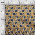 thumbnail image 1 of oneOone Polyester Lycra Fabric Leaves & Floral Block Printed Fabric 1 Yard 56 Inch Wide, 1 of 5