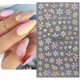 thumbnail image 2 of 4 Sheets 5D Embossed Nail Stickers Self Adhesive Colorful Blossom Floral Nail Stickers for Nail Art Design Decoration Accessories Spring Nail Stickers, 2 of 4