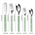 thumbnail image 6 of Silverware Set 5 pieces Stainless Steel Cutlery Set Color Handle with Rivet/Retro Style Flatware,Everyday Flatware- Dinner Knife, Dinner Fork, Salad Fork,Soup Spoon,Teaspoon, Regular, 6 of 6