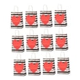 thumbnail image 3 of 12 bolsas de regalo para San Valentín con asa y forma de corazón, decorativas para fiestas. Blanco negro, 3 of 9