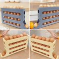 thumbnail image 4 of Tkrady Egg Holder for Fridge - Auto Rolling Fridge Egg Organizer, Space-Saving Egg Dispenser Holder, 4 Tiers Fridge Egg Rack Large Capacity Egg Dispenser for Refrigerator (Beige), 4 of 7